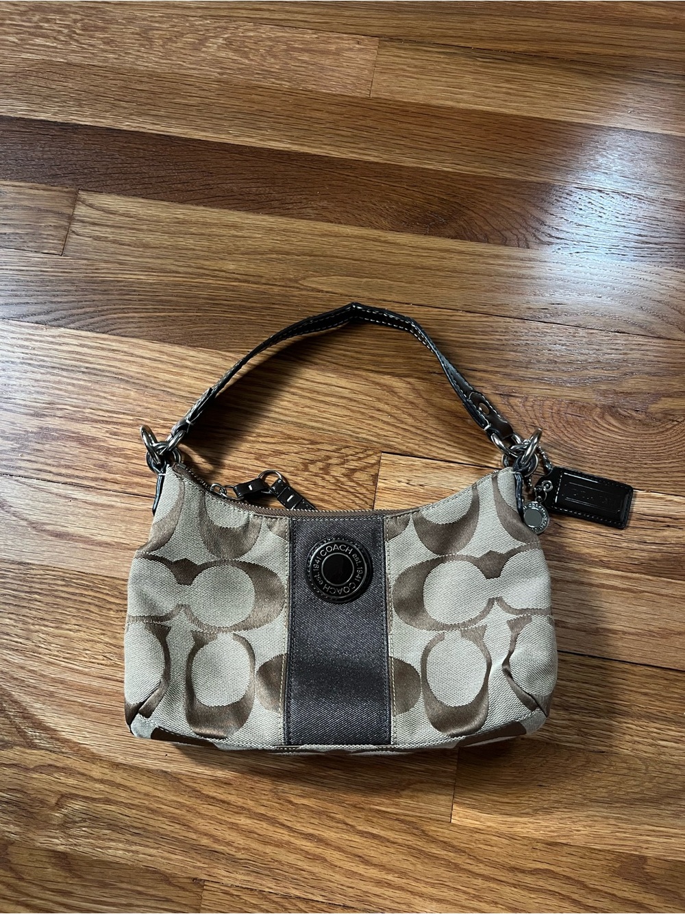 Vintage Coach Signature Canvas Mini Shoulder Bag